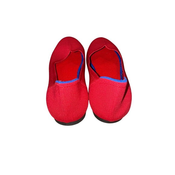 Red Mesh Rothy like Slip-On Flats 9.5 Casual Comfort Ballet Shoes Cushioned Prep - Picture 9 of 10